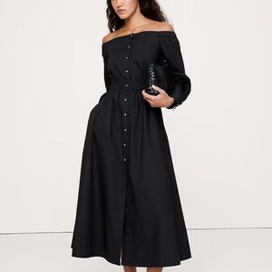 NWT! Banana Republic COTTON POPLIN OFF-THE-SHOULDER MAXI SHIRT DRESS XXL 2025